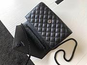 YSL Mini Envelope Crossbody Bag Black With black hardware-21x13x6cm - 2