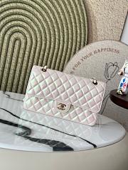 Chanel Medium Classic Flap In Apricot Shiny Lambskin Leather-25cm  - 1