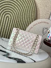 Chanel Medium Classic Flap In Apricot Shiny Lambskin Leather-25cm  - 4