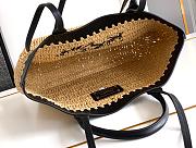 Prada Small Crochet and Leather Tote Bag-25*26*15cm - 2