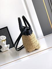 Prada Mini Crochet and Leather Tote Bag-21*16*10cm - 5