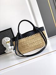 Prada Mini Crochet and Leather Tote Bag-21*16*10cm - 3