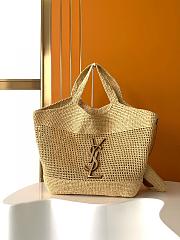 YSL Saint Lauren Icare Maxi Raffia Bag-37cm - 1