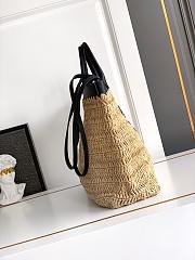 Prada Medium Crochet and Leather Tote Bag-32*29*16cm - 5