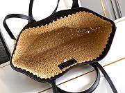 Prada Medium Crochet and Leather Tote Bag-32*29*16cm - 2