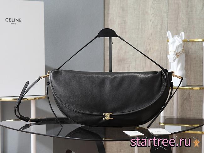Celine Halfmoon Soft Triomphe Bag In Supple Shiny Lamskin-46*19*10cm - 1