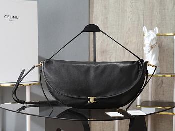 Celine Halfmoon Soft Triomphe Bag In Supple Shiny Lamskin-46*19*10cm
