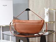 Celine Halfmoon Soft Triomphe Bag In Supple Shiny Lamskin Brown-46*19*10cm - 5