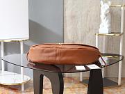 Celine Halfmoon Soft Triomphe Bag In Supple Shiny Lamskin Brown-46*19*10cm - 4