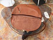 Celine Halfmoon Soft Triomphe Bag In Supple Shiny Lamskin Brown-46*19*10cm - 2