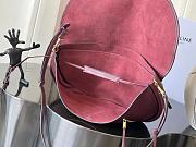 Celine Halfmoon Soft Triomphe Bag In Supple Shiny Lamskin Burgundy-46*19*10cm - 2
