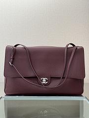 Chanel 26S Mix Flap Bag Burgundy-26*38*11cm - 1