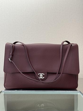 Chanel 26S Mix Flap Bag Burgundy-26*38*11cm