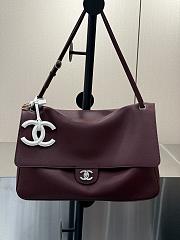 Chanel 26S Mix Flap Bag Burgundy-26*38*11cm - 3