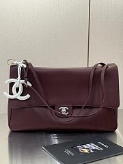 Chanel 26S Mix Flap Bag Burgundy-26*38*11cm - 4