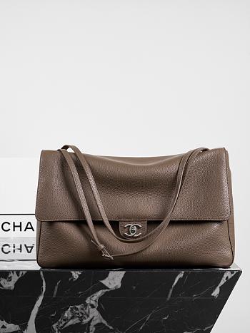 Chanel 26S Mix Flap Bag Brown-26*38*11cm