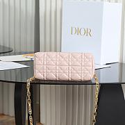 Dior Jolie Top Handle Mini Bag Powder Pink and Cannage Lambskin-18.5*13*8.5cm - 5