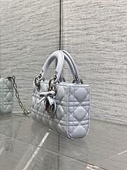 Dior Small Lady D-Joy handbag Blue-22 x 11 x 6 cm - 4