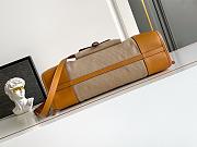 Prada Bonnie lLarge Linen and Leather Patchwork Handbag-38*24*12cm - 4