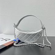 Chanel Chain bag Lambskin and gold metal Silver- 15 x 22 x 6cm - 3
