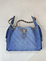 Chanel 25C hobo Bag Denim -30×26×14cm - 5