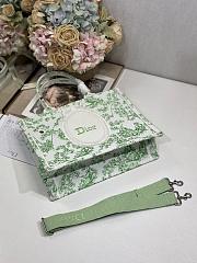 Dior Medium Book Tote with shoulder strap Green and white-36 x 27.5 x 16.5cm - 3