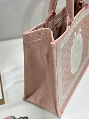 Dior Medium Book Tote with shoulder strap Pink-36*27*16cm - 4