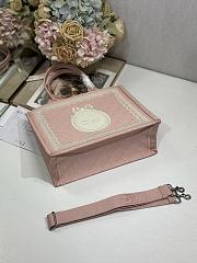 Dior Medium Book Tote with shoulder strap Pink-36*27*16cm - 2