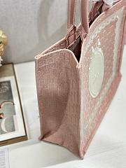 Dior large Book Tote with shoulder strap Pink and white-42*32*5CM - 2