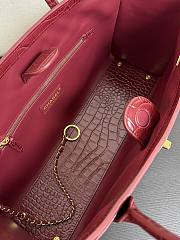 CHANEL Small shopping bag Embossed crocodile-patterned calfskin Burgundy- 20 x 39 x 13cm - 2