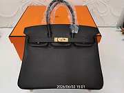 Hermes 25 Birkin Bag In Epsom leather Chocolate and Gold Hardware - 5