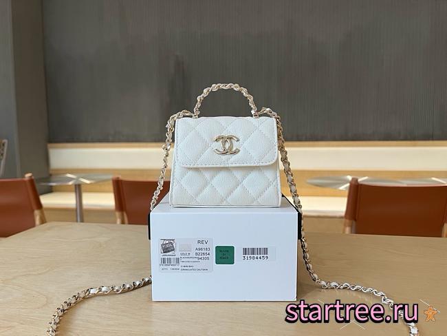 Chanel 25S Handle Bag Caviar White-11.5*14.5*5CM - 1