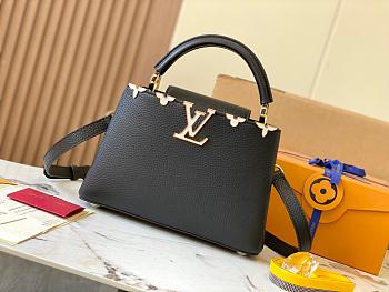 Louis Vuitton PM Capucines Black M23331-27cm