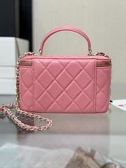 Chanel 24P Handle Bag with Chain Lambskin Pink-16.5*10*8cm - 4