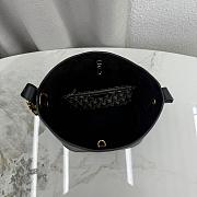 Dior Medium Médaillon Bucket Bag Black Grained Calfskin-26.5 x 26 x 15 cm  - 5