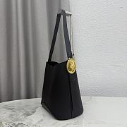 Dior Medium Médaillon Bucket Bag Black Grained Calfskin-26.5 x 26 x 15 cm  - 2