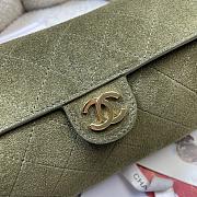 Chanel 26A Bowling Bag Suede Green 11*23*12.5cm - 3