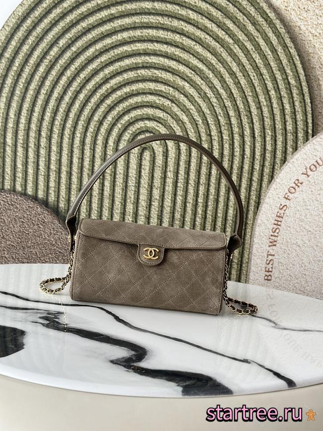Chanel 26A Bowling Bag Suede-11*23*12.5cm - 1