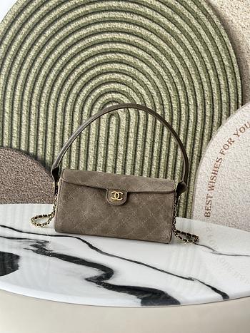 Chanel 26A Bowling Bag Suede-11*23*12.5cm