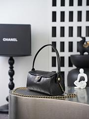 Chanel 26A Bowling Bag Black-11*23*12.5cm - 4