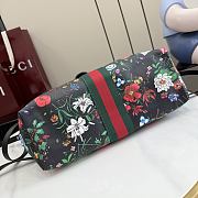 Gucci Giglio small tote bag black and multicolor Flora net - 5