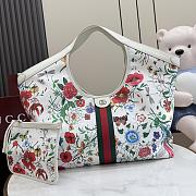 Gucci Giglio small tote bag White and multicolor Flora net   - 1