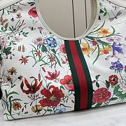 Gucci Giglio small tote bag White and multicolor Flora net   - 5