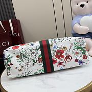 Gucci Giglio small tote bag White and multicolor Flora net   - 2