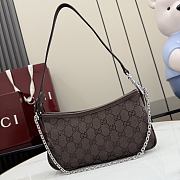 Gucci Gossip small shoulder bag dark brown GG canvas-21cm x 11.5cm x 3cm - 1