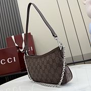 Gucci Gossip small shoulder bag dark brown GG canvas-21cm x 11.5cm x 3cm - 2