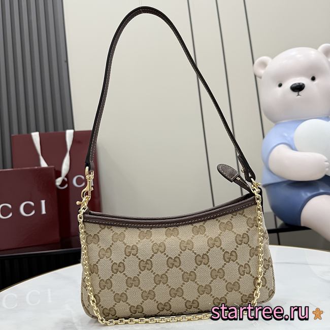 Gucci Gossip small shoulder bag Beige GG canvas-21cm x 11.5cm x 3cm - 1
