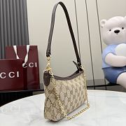 Gucci Gossip small shoulder bag Beige GG canvas-21cm x 11.5cm x 3cm - 3