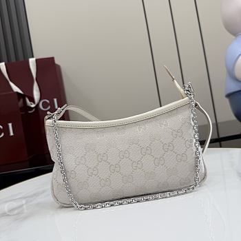 Gucci Gossip small shoulder bag White GG canvas-21cm x 11.5cm x 3cm
