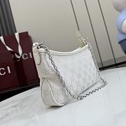 Gucci Gossip small shoulder bag White GG canvas-21cm x 11.5cm x 3cm - 5